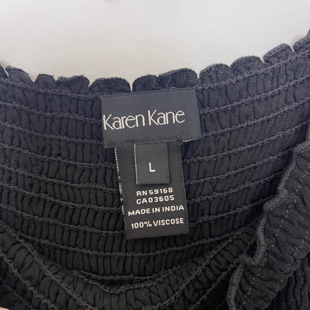 Karen Kane Smocked Tie Dye Maxi Dress Strapless - Picture 5 of 7